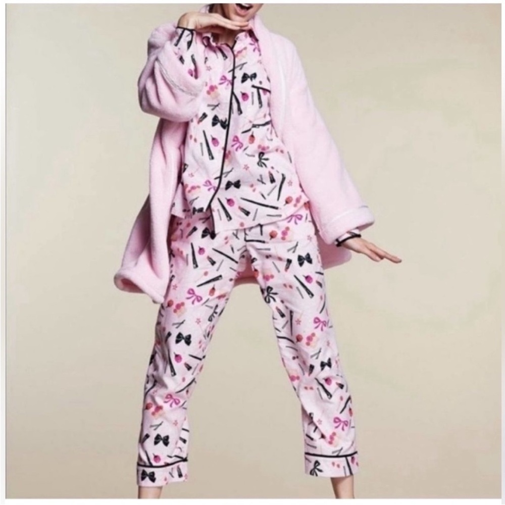 Kate Spade Dream a Little Dream Pajama 2-Pc Set Make Up Print Sz S